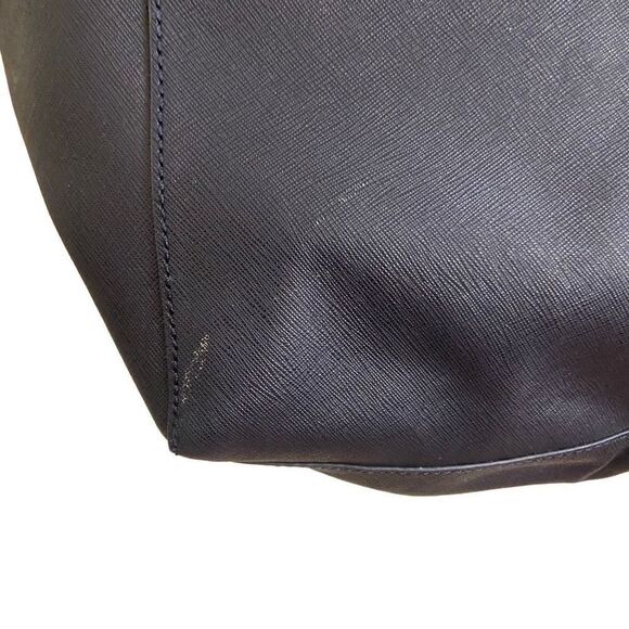 Tory Burch York Buckle Tote Saffiano Leather Navy Blue - Picture 4 of 10